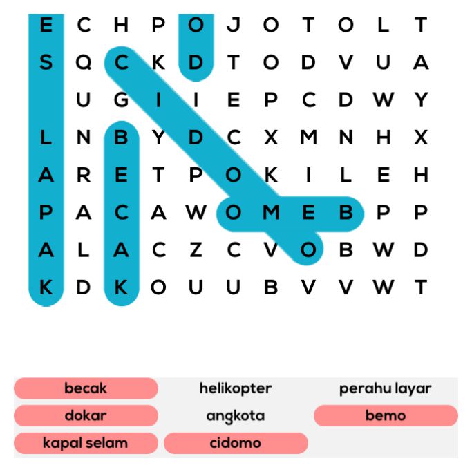 Indo Wordsearch App Pic Collage