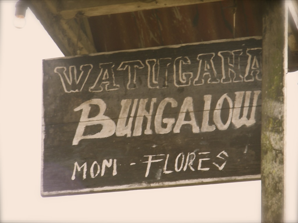 Watugana Bungalow Sign Moni Flores