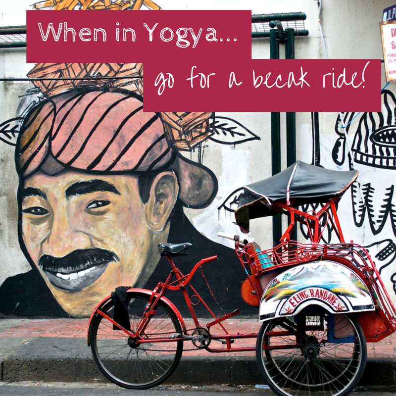 When in Yogya go for a becak ride Title pic