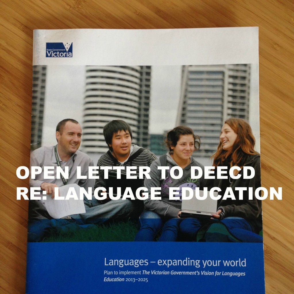 OPEN LETTER to DEECD Re Language Education Title Pic