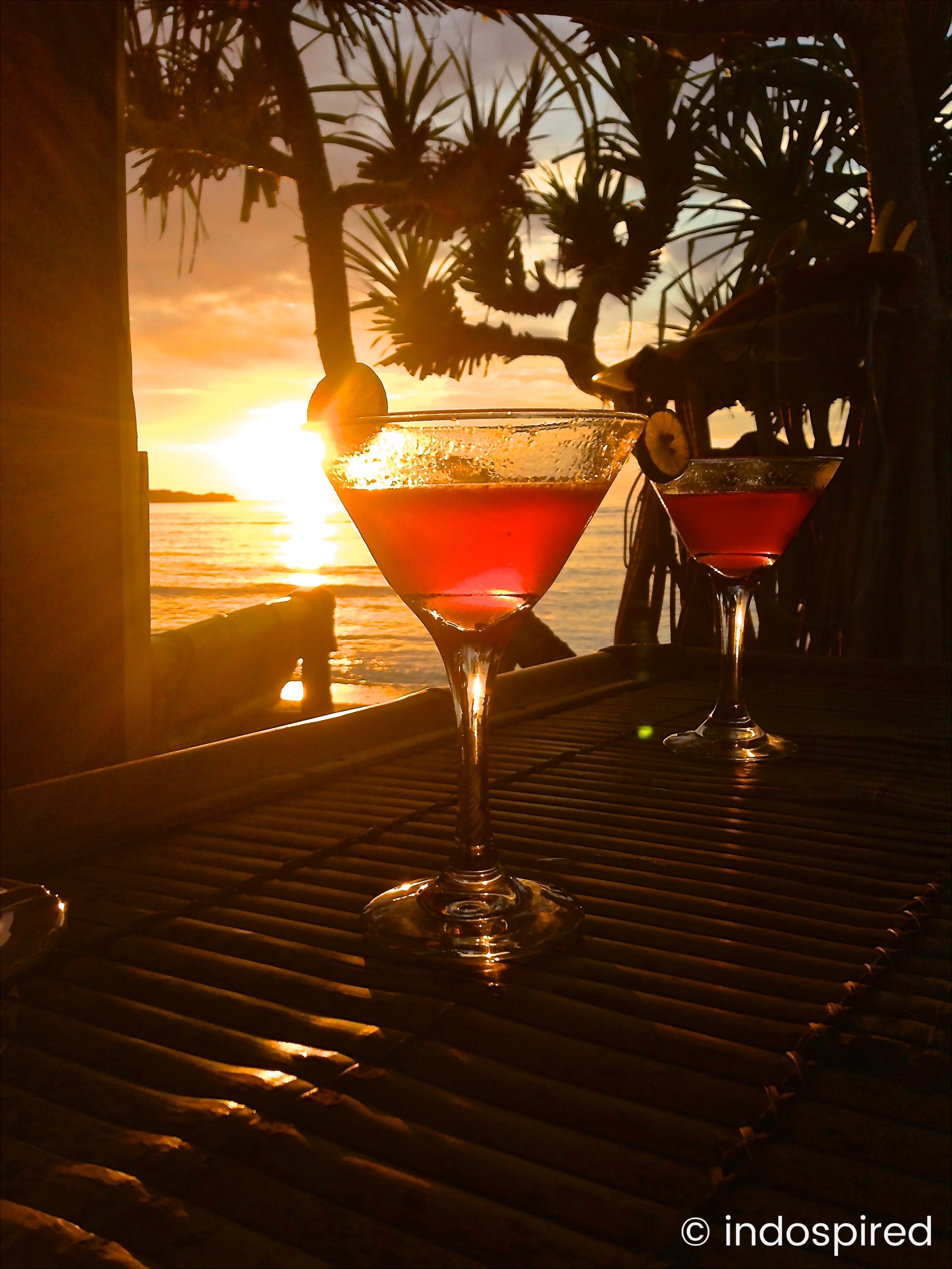 Gili Air sunset cocktails